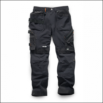 Scruffs Pro Flex Plus Holster Trousers Black - 30R - Code T54755