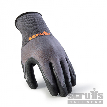Scruffs Worker Gloves Grey 5pk - M / 8 - Code T55229