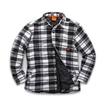 Scruffs Worker Padded Checked Shirt Black/White - M - Code T55354