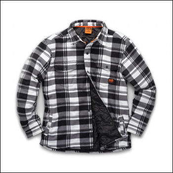 Scruffs Worker Padded Checked Shirt Black/White - L - Code T55355