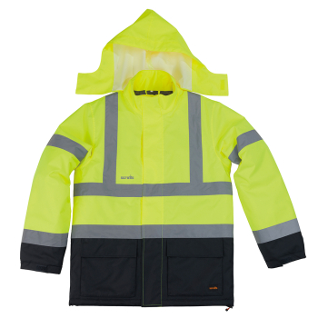 Scruffs High Visibility Waterproof Jacket Yellow/Navy