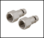 Silverline Euro Air Line Bayonet Female Thread Coupler 2pk - 1/4 inch  BSP - Code 238283