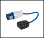 Powermaster 16A-13A Fly Lead Converter - 16A Plug to 13A Socket - Code 341082