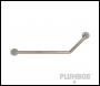 Plumbob Angled Bathroom Grab Bar Polished Stainless Steel - 250 x 590mm - Code 380957