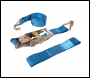 Silverline Car Transporter Alloy Wheel Tie-Down Set 3pce - 3m x 50mm - Rated 2000kg Capacity 4000kg - Code 494564