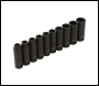 Silverline Deep Impact Socket Set 1/2 inch  Drive 6pt Metric 10pce - 10 - 22mm - Code 586290