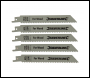 Silverline Recip Saw Blades for Wood 5pk - HCS - 6tpi - 150mm - Code 598431