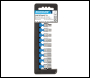 Silverline Socket Set 1/4 inch  Drive 6pt A/F 9pce - 3/16 inch  - 1/2 inch  - Code 633537