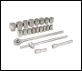 Silverline Socket Set 3/4 inch  Drive 12pt Metric 21pce - 19 - 50mm - Code 633663