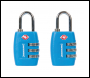 Silverline TSA Combination Luggage Padlocks 2pk - 3-Digit - Code 709502