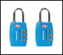 Silverline TSA Combination Luggage Padlocks 2pk - 3-Digit - Code 709502