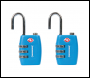 Silverline TSA Combination Luggage Padlocks 2pk - 3-Digit - Code 709502