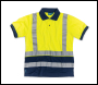 Tough Grit Hi-Vis 2-Tone Polo Shirt Yellow/Navy - XL - Code 764492