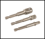 Silverline Socket Driver Set 3pce - 1/4 inch , 3/8 inch  & 1/2 inch  - Code 819713