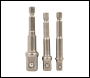Silverline Socket Driver Set 3pce - 1/4 inch , 3/8 inch  & 1/2 inch  - Code 819713
