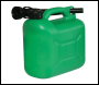 Silverline Plastic Fuel Can 5Ltr - Green - Box of 10 - Code 847074