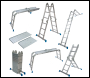 Silverline Multipurpose Ladder with Platform - 3.6m 12-Tread - Code 953474