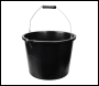 Silverline Heavy Duty Builders Bucket - Black 15Ltr - Box of 10 - Code 999406