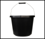 Silverline Heavy Duty Builders Bucket - Black 15Ltr - Box of 10 - Code 999406