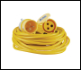 Defender Extension Lead Yellow 1.5mm2 16A 14m - 110V - Code E85111