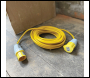Defender Extension Lead Yellow 2.5mm2 16A 14m - 110V - Code E85121