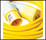 Defender Arctic Extension Lead Yellow 16A 2.5mm2 10m - 110V - Code E85123