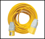 Defender Extension Lead Yellow 2.5mm2 16A 25m - 110V - Code E85233