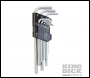 King Dick Hex Key Wrench Long Plastic Set AF 9pce - 1/16 inch  - 3/8 inch  - Code HWAL208