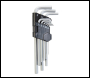 King Dick Hex Key Long Set AF 9pce - 1/16 inch  - 3/8 inch  - Code HWAL208