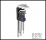 King Dick Hex Key Wrench Long Ball End Set Metric 9pce - 1.5 - 10mm - Code HWMB209