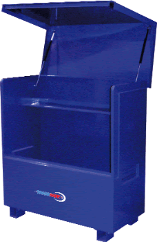 TradeSafe TS 4 x 4 x 2 Tool Vault Site Box with Hydraulic Arms - Blue