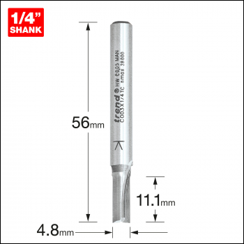 Trend Two Flute Cutter 4.8mm Diameter - Code C003X1/4TC