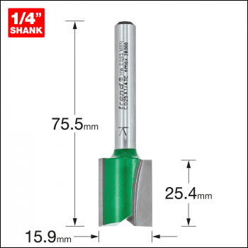 Trend Two Flute Cutter 15.9mm Diameter - Code C025X1/4TC