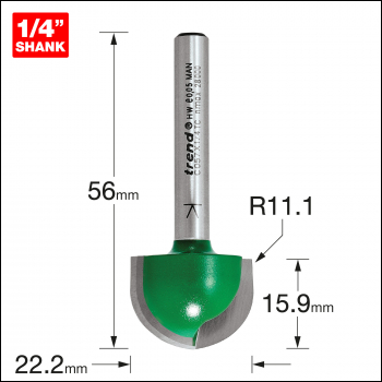 Trend Radius 11.1mm Radius X 22.2mm Diameter - Code C057X1/4TC