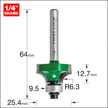 Trend Rounding Over 6.3mm Radius X 12.7mm Cut - Code C076X1/4TC