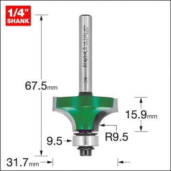 Trend Rounding Over 9.5mm Radius X 15.9mm Cut - Code C078X1/4TC