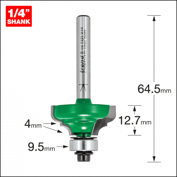 Trend Self Guided Broken Ogee Quirk 4mm Radius - Code C104X1/4TC