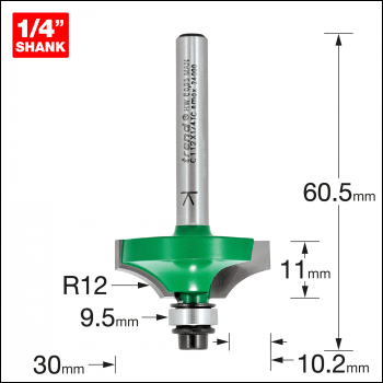 Trend Flat Ovolo 12mm Radius X 11mm Cut - Code C112X1/4TC