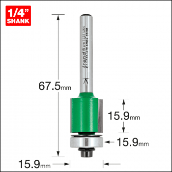 Trend Guided Trimmer 15.9mm Diameter - Code C117X1/4TC