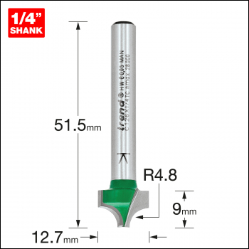 Trend Rounding Over 4.8mm Radius X 12.7mm Cut - Code C126X1/4TC