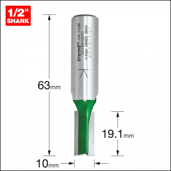 Trend Two Flute Cutter 10mm Diameter - Code C016X1/2TC