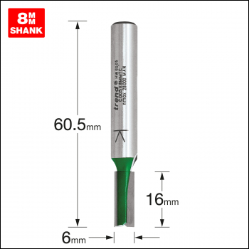 Trend Two Flute Cutter 6mm Diameter - Code C005X8MMTC