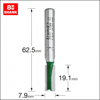 Trend Two Flute Cutter 7.9mm Diameter - Code C011X8MMTC