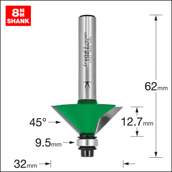 Trend Self Guided Chamfer Angle=45 Degrees X 12.7mm Cut - Code C049X8MMTC