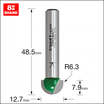 Trend Radius 6.3mm Radius X 12.7mm Diameter - Code C054X8MMTC