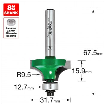 Trend Rounding Over 9.5mm Radius X 15.9mm Cut - Code C078X8MMTC