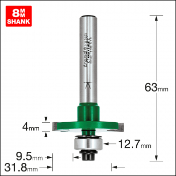 Trend Slotting Cutter 4.0mm Cut X 31.8m Diameter - Code C144AX8MMTC