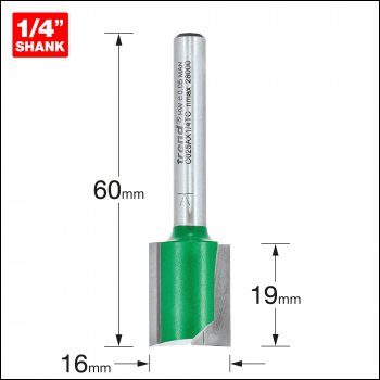 Trend Two Flute Cutter 16mm Diameter - Code C025AX1/4TC