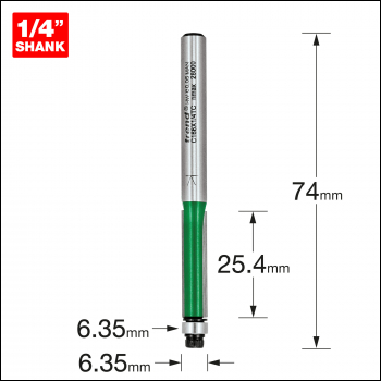 Trend Guided Trimmer 6.35mm Diameter X 25.4mm - Code C168X1/4TC