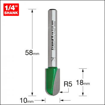 Trend Radius 5.0mm Radius X 18mm Cut - Code C053AX1/4TC